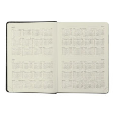 Щоденник дат. 2024 STEEL, A5, темно-синій, штуч. шкіра