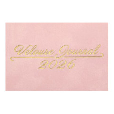 Щоденник датир. 2026 VELOUR, A6, рожевий, иск.кожа