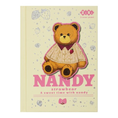 Блокнот BEAR TOY, А6, 64 арк., клітинка, тв. обл., мат. ламін.+лак, ,бежевий, KIDS Line ZB.12721-28