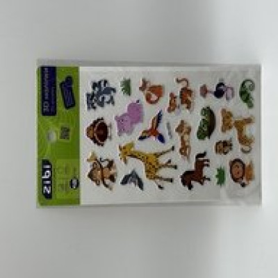 3D наліпки Тварини савани 18 см, KIDS Line