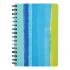 Книга для нотаток COLOUR LINES, А5, 80 арк., клітинка, тв. картонна обкладинка, синя