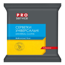 Серветки віскозні, 30*38 см, 10 шт., жовті (20уп/ящ) PRO SERVICE Серветки віскозні, 30*38 см, 10 шт., жовті (20уп/ящ) PRO SERVICE