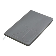 Щотижневик датов. 2024 STEEL, A5, срібло, штуч. шкіра