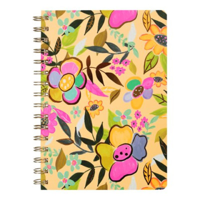 Книга для нотаток COLORFUL, А5, 80 арк., клітинка, тв. картонна обкладинка, жовта BM.24572111-08