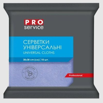 Серветки віскозні, 30*38 см, 10 шт., сині (20уп/ящ) PRO SERVICE
