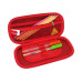 Пенал з тисненням, 1 відділення - QT-5628-Red