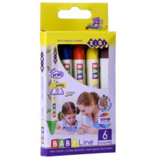 Карандаши восковые JUMBO, 6 цветов, трехгранные, BABY Line Карандаши восковые JUMBO, 6 цветов, трехгранные, BABY Line