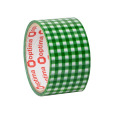 Лента клейкая упаковочная 48 мм х 20 м Optima, Tartan зеленая