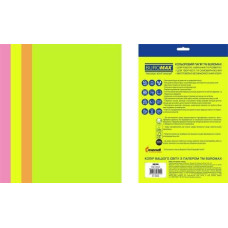 Набір кольорового паперу NEON, EUROMAX, 4 кол., 20 арк., А4, 80 г/м²