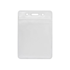 Бейдж вертикальний Optima, замок zip lock, PVC, 91х128 мм
