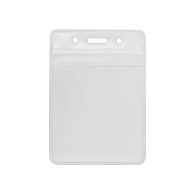 Бейдж вертикальний Optima, замок zip lock, PVC, 91х128 мм - O45629 Optima