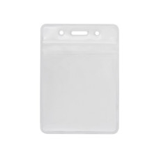 Бейдж вертикальный Optima, 91х128 мм замок zip lock, PVC