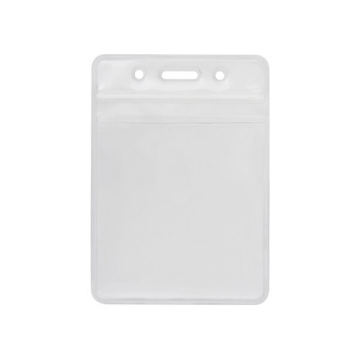 Бейдж вертикальний Optima, замок zip lock, PVC, 91х128 мм - O45629 Optima