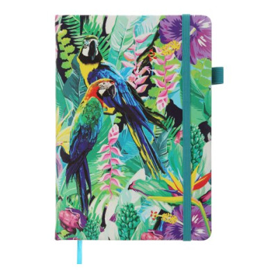 Блокнот діловий EXOTIC А5, 96л, клітинка, обкладинка штучна шкіра, бірюзовий - BM.295124-06 Buromax