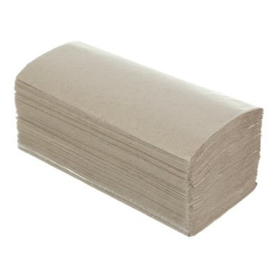 Рушники паперові макулатурні V-подібні.,200шт., сірі BUROCLEAN.