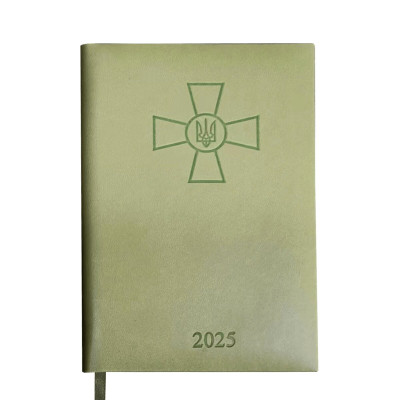 Щоденник датир. 2025 FORCES, A6, світло-коричневий, іск.шкіра/поролон BM.2585-18