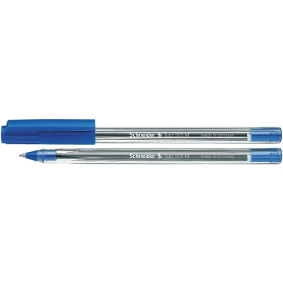 Ручка кулькова SCHNEIDER TOPS 505 М 0,7 мм. Корпус прозорий, пише синім S150603
