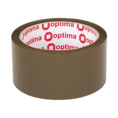 Лента клейкая упаковочная (скотч) Optima, коричневая, 48мм*60м O45319