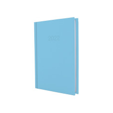Ежедневник датированный 2022 SATIN, голубой, А6