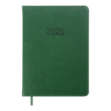 Ежедневник датир. 2026 PRIME,  A5, зеленый, иск.кожа/поролон