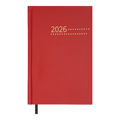 Щоденник дат. 2026 ZEST, A5, червоний, бумвініл