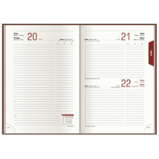Ежедневник датированный 2022, CROSS , красный, А5, мягкая обложка с резинкой