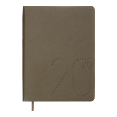 Щоденник дат. 2026 DARK MORANDI, A5, зелений, штучна шкіра