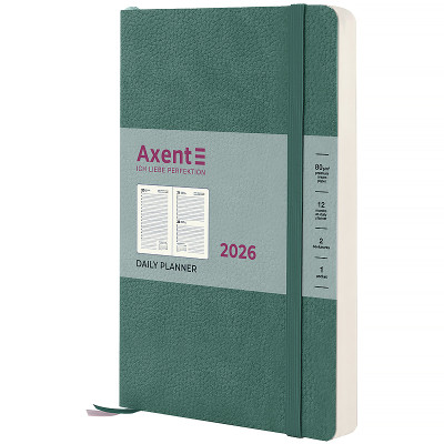 Щоденник 2026 Partner Soft Skin, 145*210, сірий-лазурний