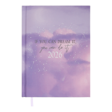 Щоденник дат. поліграфічний MELODY 2026, A5, фіолетовий