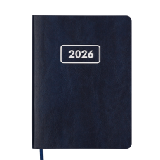 Щоденник дат. 2026 MEMORY, A5, синій, штучна шкіра