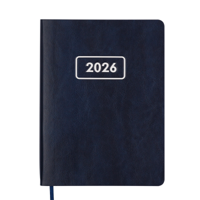 Щоденник дат. 2026 MEMORY, A5, синій, штучна шкіра