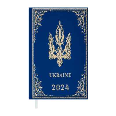 Щоденник датов. 2024 UKRAINE, A6, блакитний