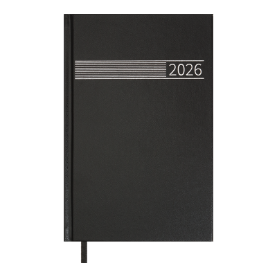 Щоденник дат. 2026 TIME, A5, чорний, бумвініл