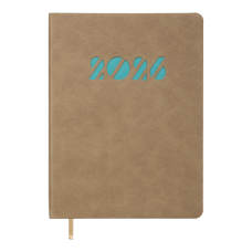 Щоденник дат. 2026 INVISIBLE, A5, бежевий, штучна шкіра