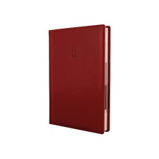 Ежедневник датированный 2022, GLOSS, красный, кремовый блок,А5