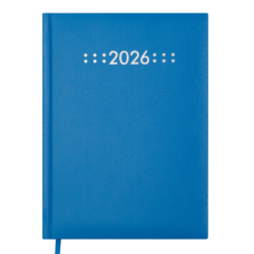 Ежедневник датир. 2026 CLASSIC, A5, синий, бумвинил/поролон