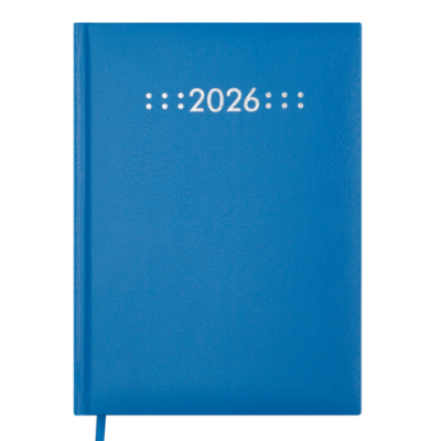 Ежедневник датир. 2026 CLASSIC, A5, синий, бумвинил/поролон