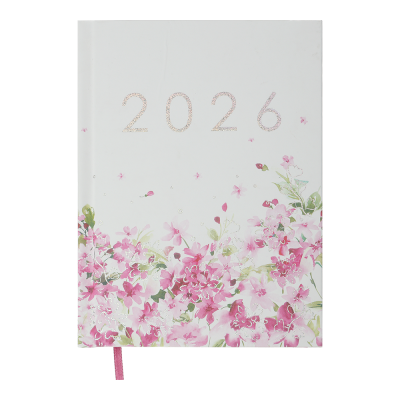 Щоденник дат. поліграфічний MELODY 2026, A5, білий