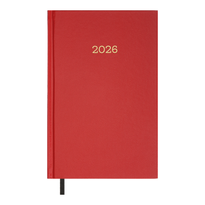 Щоденник датов. 2026 SIMPLE, A5,червоний , бумвініл