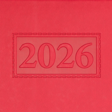 Ежедневник датир. 2026 GENTLE, A5, красный, иск.кожа/поролон