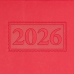 Ежедневник датир. 2026 GENTLE, A5, красный, иск.кожа/поролон