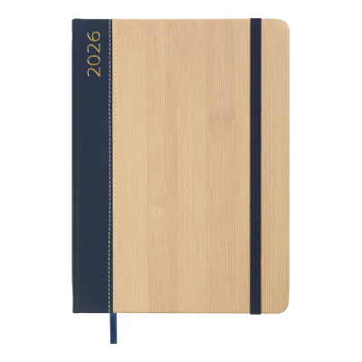 Щоденник дат. 2026 BARK, A5, синій, штучна шкіра