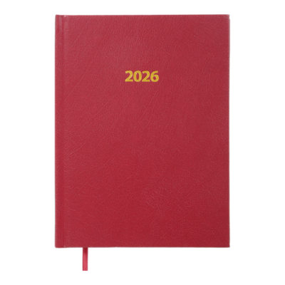 Ежедневник датир. 2026 STRONG,  A5, темно-красный, иск.кожа