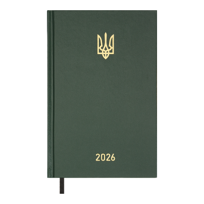 Щоденник дат. 2026 AIRY, A5, зелений, бумвініл