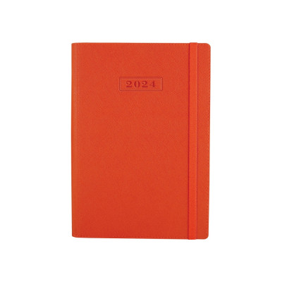Щоденник датований 2024, CROSS, помаранчевий, А5, м'яка обкладинка з гумкою - O25235-06