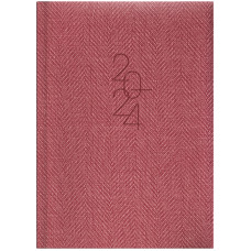 Щоденник 2024 кишеньковий Tweed червоний
