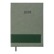Щоденник дат. 2026 PRESTIGE, A5, зелений, штучна шкіра