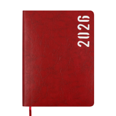 Щоденник дат. 2026 MIND, A5, червоний, штучна шкіра