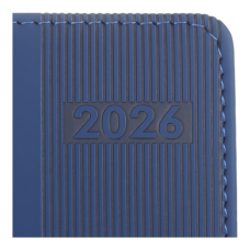 Ежедневник датир. 2026 BARONE, A6, синий, иск.кожа/поролон