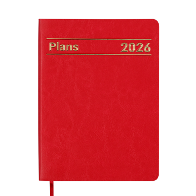 Щоденник дат. 2026 MEMORY, A5, червоний, штучна шкіра